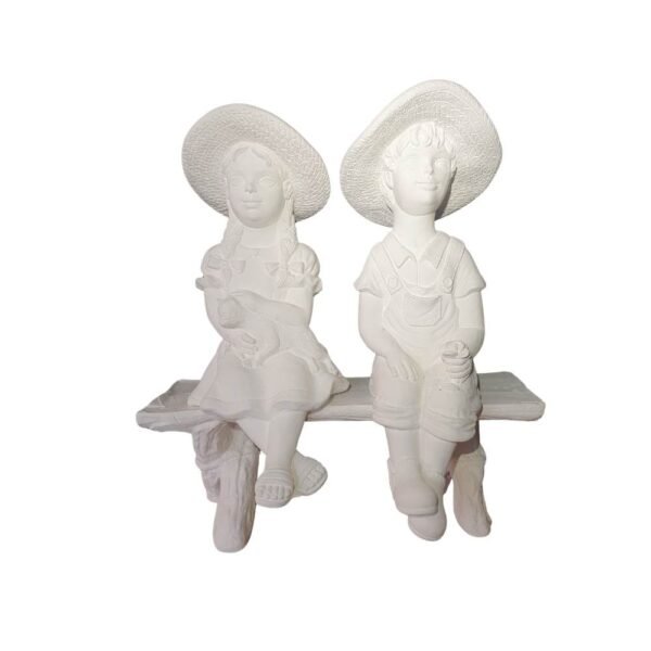 Casal de Crianças com Gato 66x59 ref.279